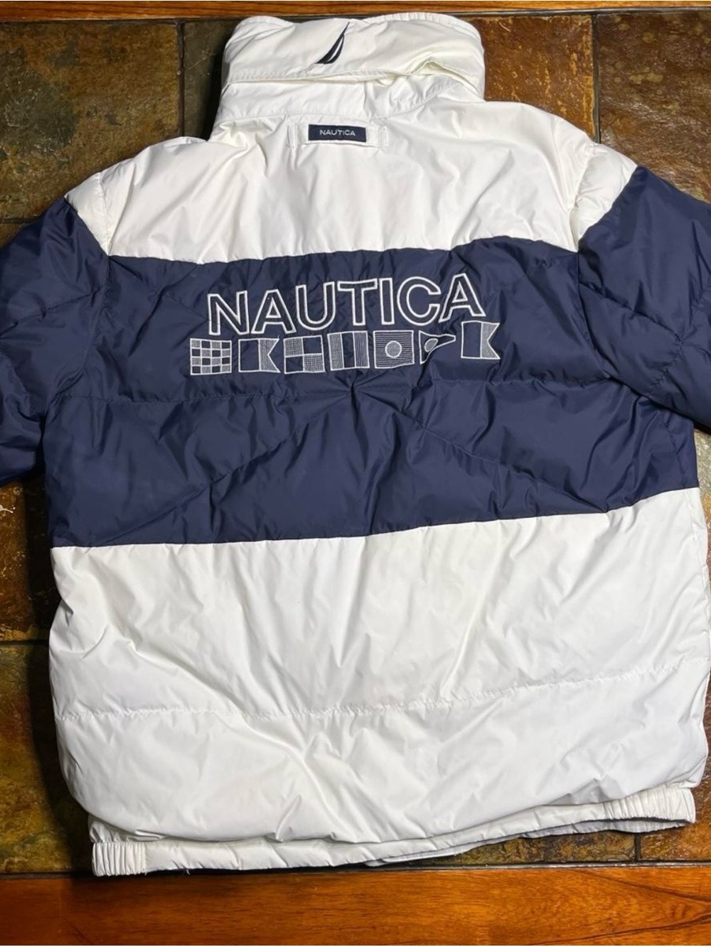 Nautica Reversible Down Puffer Jacket-Size Medium